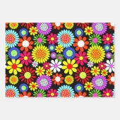 Retro Spring Hippie Blume Power Geschenkpapier Set (Vorderseite)