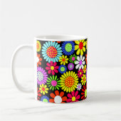 Retro Spring Hippie Blume Power Kaffeetasse (Links)