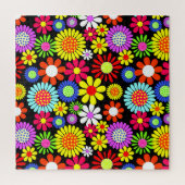 Retro Spring Hippie Blume Power Puzzle (Vertikal)