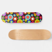Retro Spring Hippie Blume Power Skateboard (Horizontal)
