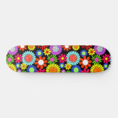 Retro Spring Hippie Blume Power Skateboard (Horizontal)
