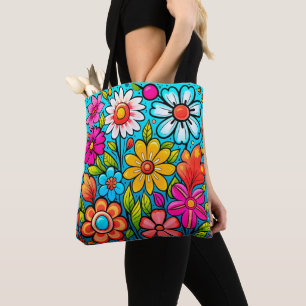 Retro Spring Hippie Blume Power Tasche