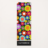 Retro Spring Hippie Blume Power Yoga Mat Yogamatte (Vorderseite)