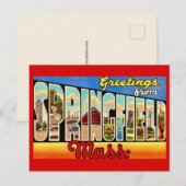 Retro-Springfield-MA-Grußpostkarte Postkarte (Vorne/Hinten)