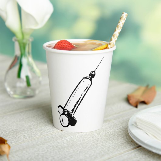 Retro-Spritze Pappbecher