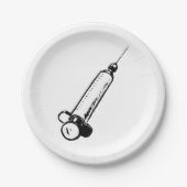 Retro-Spritze Pappteller (Vorderseite)