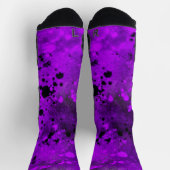 Retro-Spritzer Lila und schwarz Socken (Oben)