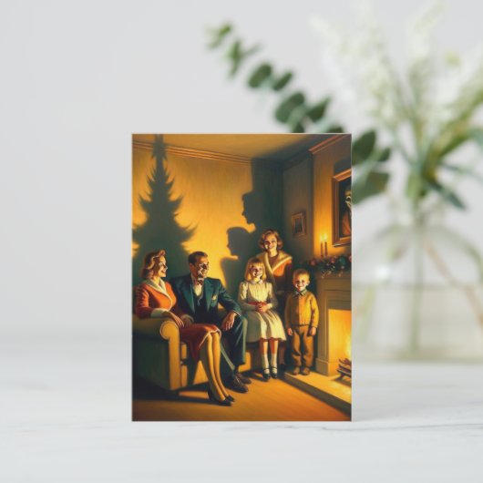 Retro Spuk Horror Postkarte (Stehend Vorderseite)