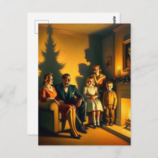 Retro Spuk Horror Postkarte (Vorne/Hinten)