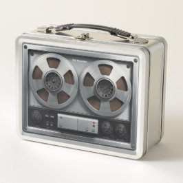 Retro-Spulen-Tonband-Metall-Lunchbox Metall Brotdose