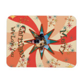Retro-Sputnik-Foto- und Nachrichten-Weihnachtsküch Magnet (Horizontal)