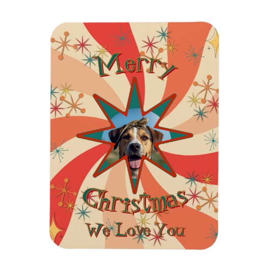 Retro-Sputnik-Foto- und Nachrichten-Weihnachtsküch Magnet (Vertikal)