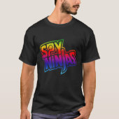 Retro Spy-Ninja Classic Arts Rainbows Essential V T-Shirt (Vorderseite)