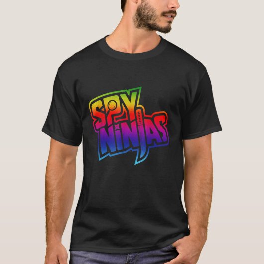 Retro Spy-Ninja Classic Arts Rainbows Essential V T-Shirt (Vorderseite)