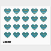 Retro Square Pattern Blau Vielen Dank Herzsticker Herz-Aufkleber (Blatt)