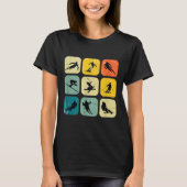 Retro Square Wintersports Ski Nordic Combination A T-Shirt (Vorderseite)