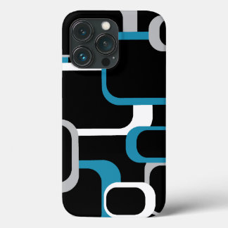 Retro Squares Blue White Gray Black Case-Mate iPhone Hülle