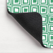 Retro Squares - Kentucky Green on White Mousepad (Ecke)