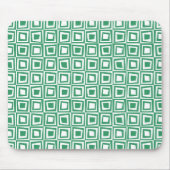 Retro Squares - Kentucky Green on White Mousepad (Vorne)