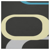 Retro Squares Muster Blau Graues Gelbes Schwarz Stoff (Muster)