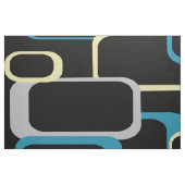 Retro Squares Muster Blau Graues Gelbes Schwarz Stoff (Fat Quarter (45,7 x 55,9 cm))