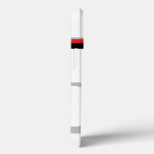 Retro Squares Muster Red Grau Schwarz-weiß Case-Mate iPhone Hülle (Rückseite / Rechts)