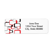 Retro Squares Red Black Gray (Vorne)