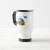 Retro Squares Scooby-Doo ablegen Reisebecher (Vorderseite Links)