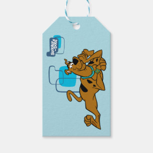 Retro Squares Scooby-Doo Lying Down Geschenkanhänger