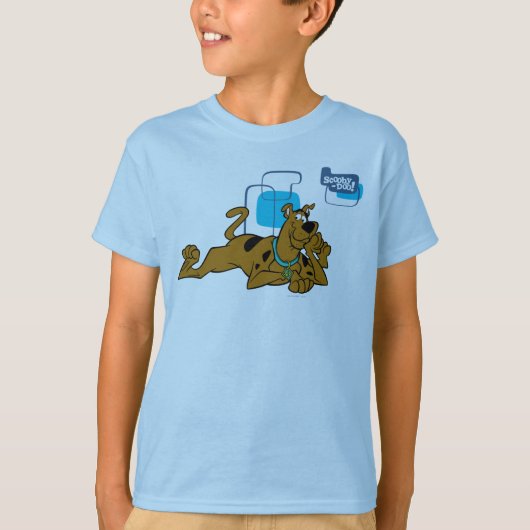 Retro Squares Scooby-Doo Lying Down T-Shirt (Vorderseite)