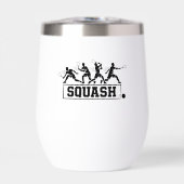 Retro Squash Player Action Sequence Silhouette Art (Vorderseite)