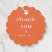 Retro Squiggle Quinceañera Geschenkanhänger (Rückseite)