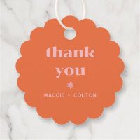 Retro Squiggle Wedding Monogram Classic Round Stic