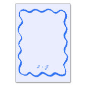 Retro Squiggle Whimsical Cobalt Blue Wedding Tischnummer (Rückseite)
