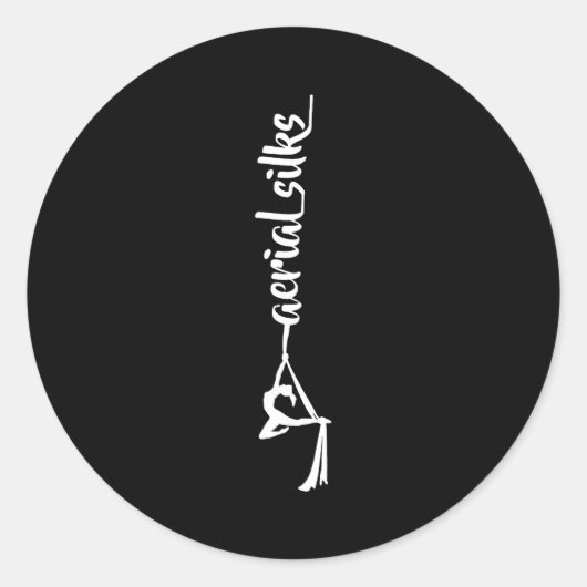 Retro Srt Aerial Silks Quote Funny Basic Runder Aufkleber (Vorderseite)