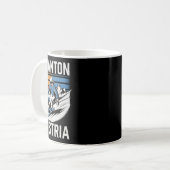Retro St Anton Österreich Skigebiet Kaffeetasse (Vorderseite Links)