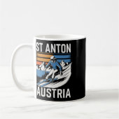 Retro St Anton Österreich Skigebiet Kaffeetasse (Links)