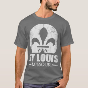 Retro St. Louis-Flagge Missouri-Staat Vintage-Fade T-Shirt