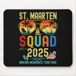 Retro St. Maarten Cruise Vacation 2025 Family Frie Mousepad