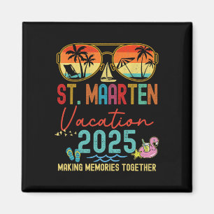 Retro St. Maarten Urlaub 2025 Erinnerungen Matchin Magnet