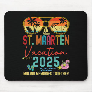 Retro St. Maarten Urlaub 2025 Erinnerungen Matchin Mousepad