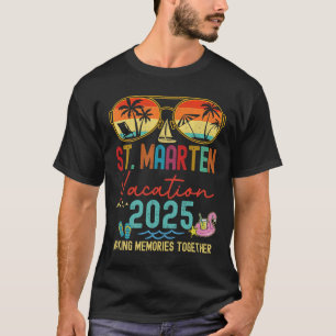 Retro St. Maarten Urlaub 2025 Erinnerungen Matchin T-Shirt