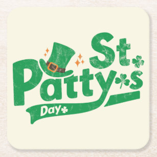 Retro St Paddy's Day Funny St. Patrick's Day Rechteckiger Pappuntersetzer
