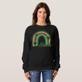 Retro St Patrick s day Glamma  Rainbow Shamrock Pa Sweatshirt (Vorne ganz)