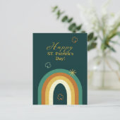 Retro St. Patrick’s Day Regenbogen Postkarte (Stehend Vorderseite)