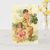 Retro St Patrick Tagesgruß-Karte Karte (Gelbe Blume)