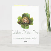 Retro St. Patrick's Day Grußkarte Karte (Rückseite)