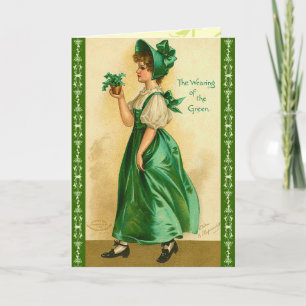 Retro St. Patrick's Day Grußkarte Karte