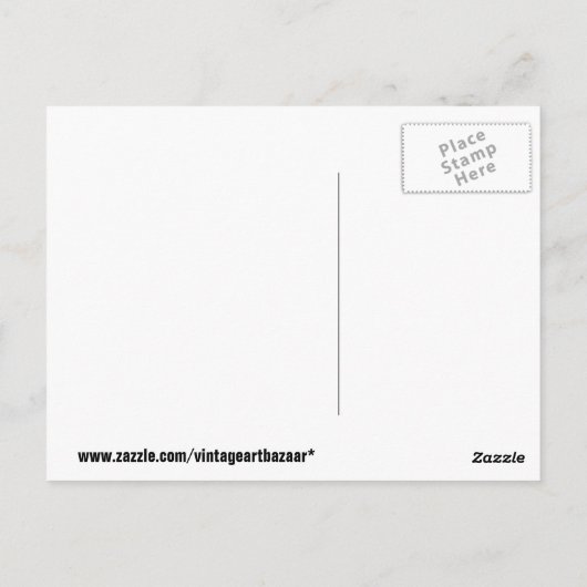 Retro St. Patrick's Day Irische Frau und Kleeblätt Postkarte (Rückseite)