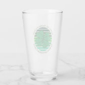 Retro St. Patrick's Day Irish 4 Leaf Clover Glas (Rückseite)